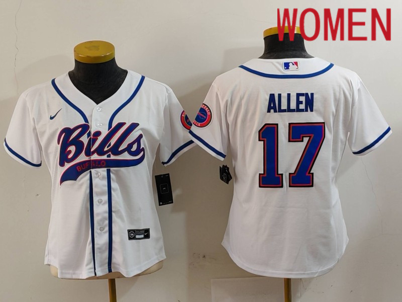 Women Buffalo Bills #17 Allen White Joint Name 2024 Nike Limited NFL Jersey style 912